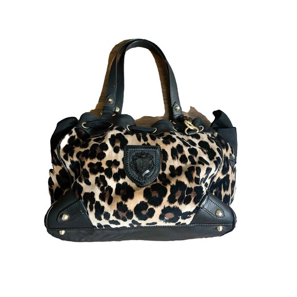 Vintage Juicy Couture Leopard Daydreamer Purse Bag with Double Bow Preowned - Picture 2 of 15